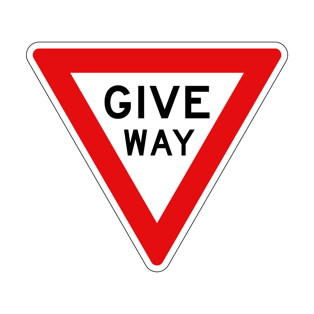 Give Way Sign, Triangle, 750x750mm, B/R/W - 001522507