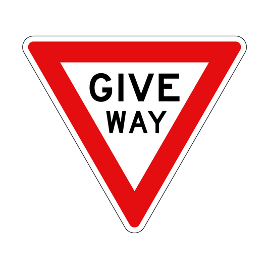 Give Way Sign, Triangle, 750x750mm, B/R/W - 001522507