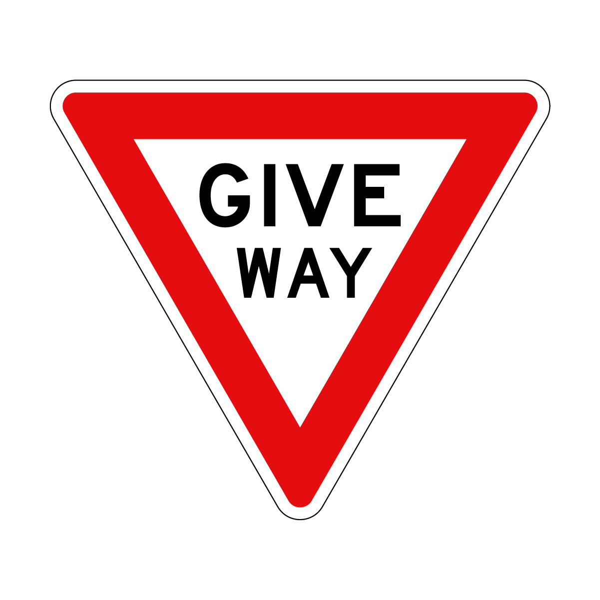 Give Way Sign, Triangle, 900x900mm, B/R/W - 002003846