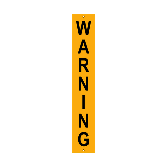 Warning Sign, Black/Yellow, 200x1200mm - 001521178