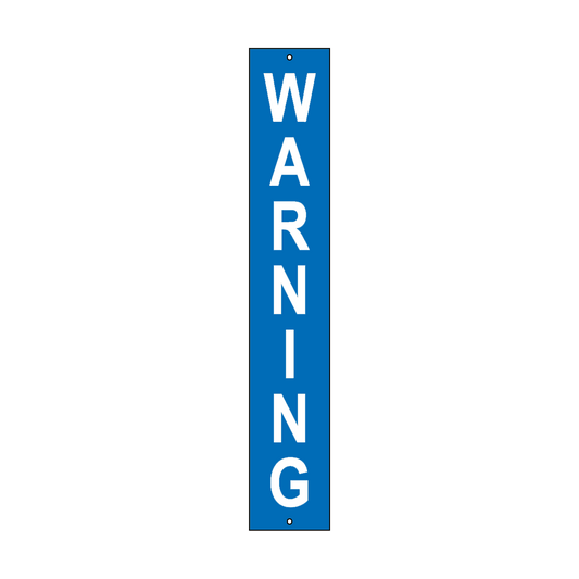 Rail Warning Sign Blue/White 200x1200mm