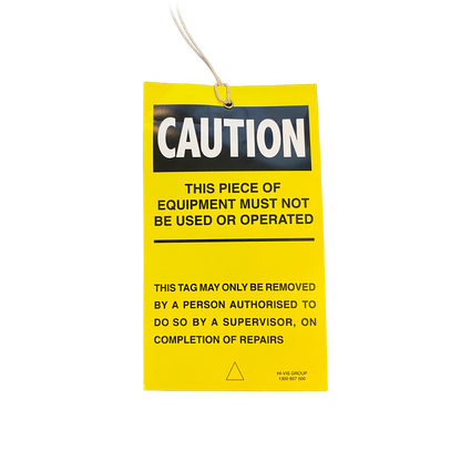Caution: Out Of Service Tags