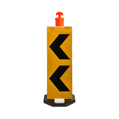 HIVIS Corflute Bollard Sign - Chevron