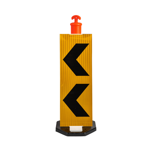 HIVIS Corflute Bollard Sign - Chevron