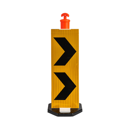 HIVIS Corflute Bollard Sign - Chevron