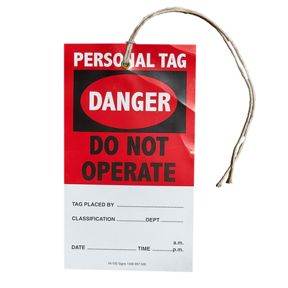 Danger: Do Not Operate Tag