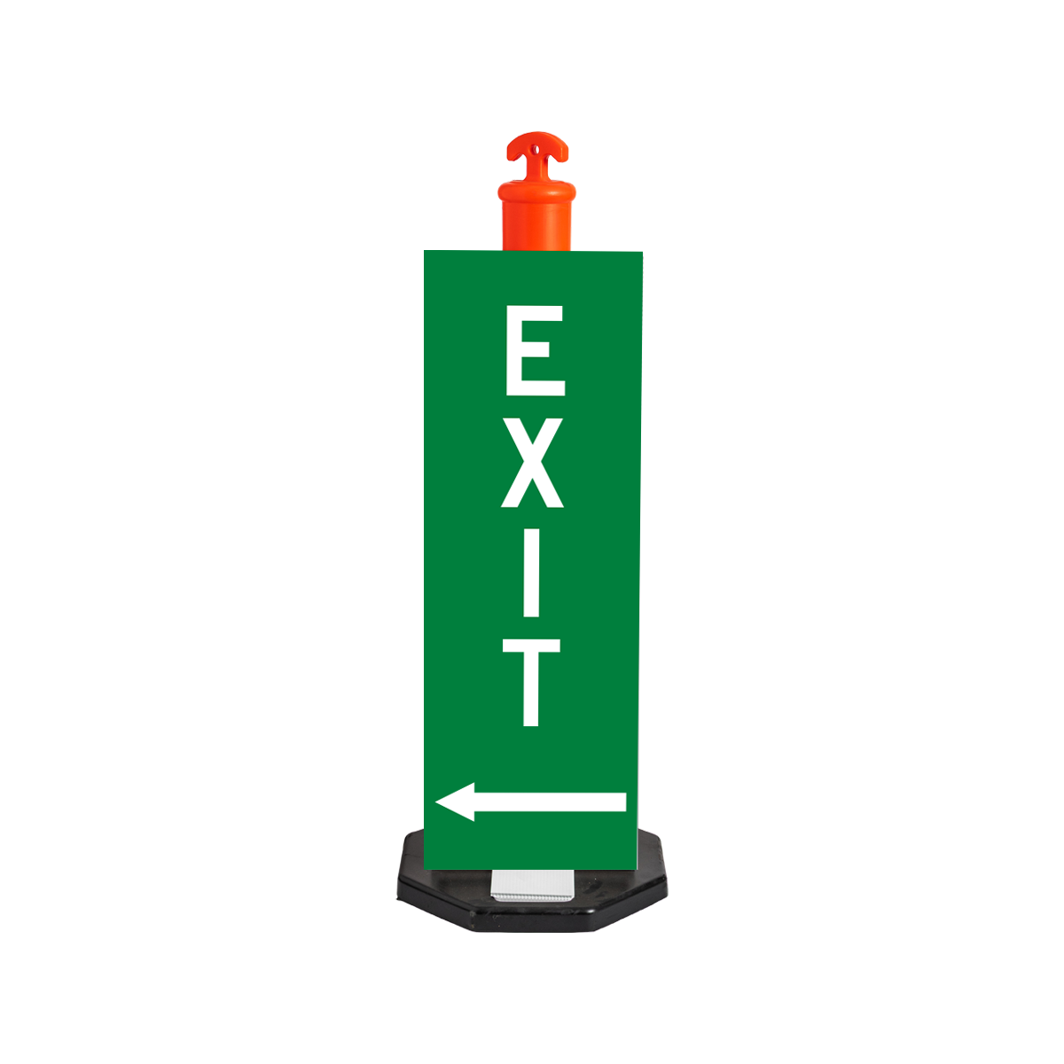 HIVIS Corflute Bollard Sign - Exit