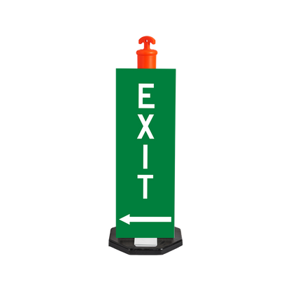 HIVIS Corflute Bollard Sign - Exit