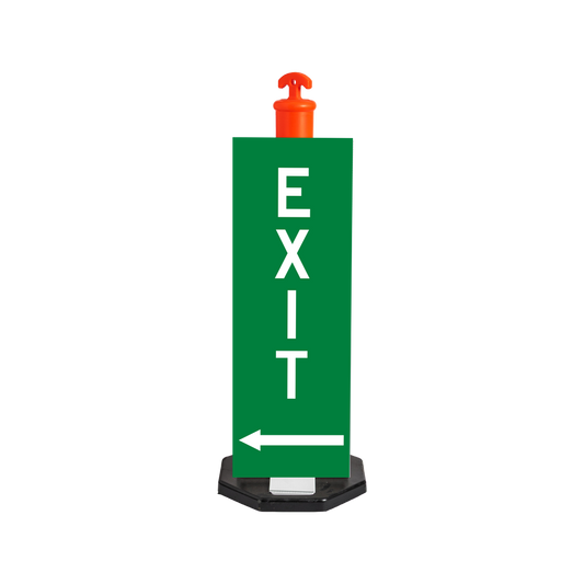 HIVIS Corflute Bollard Sign - Exit