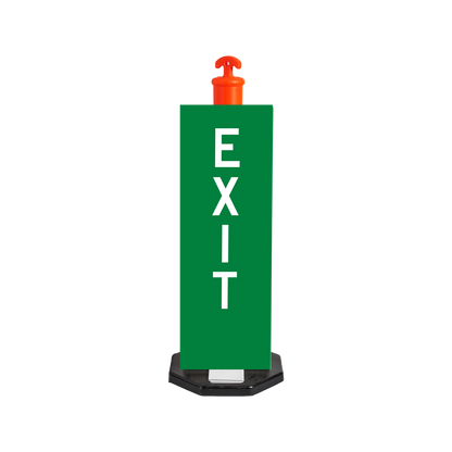 HIVIS Corflute Bollard Sign - Exit