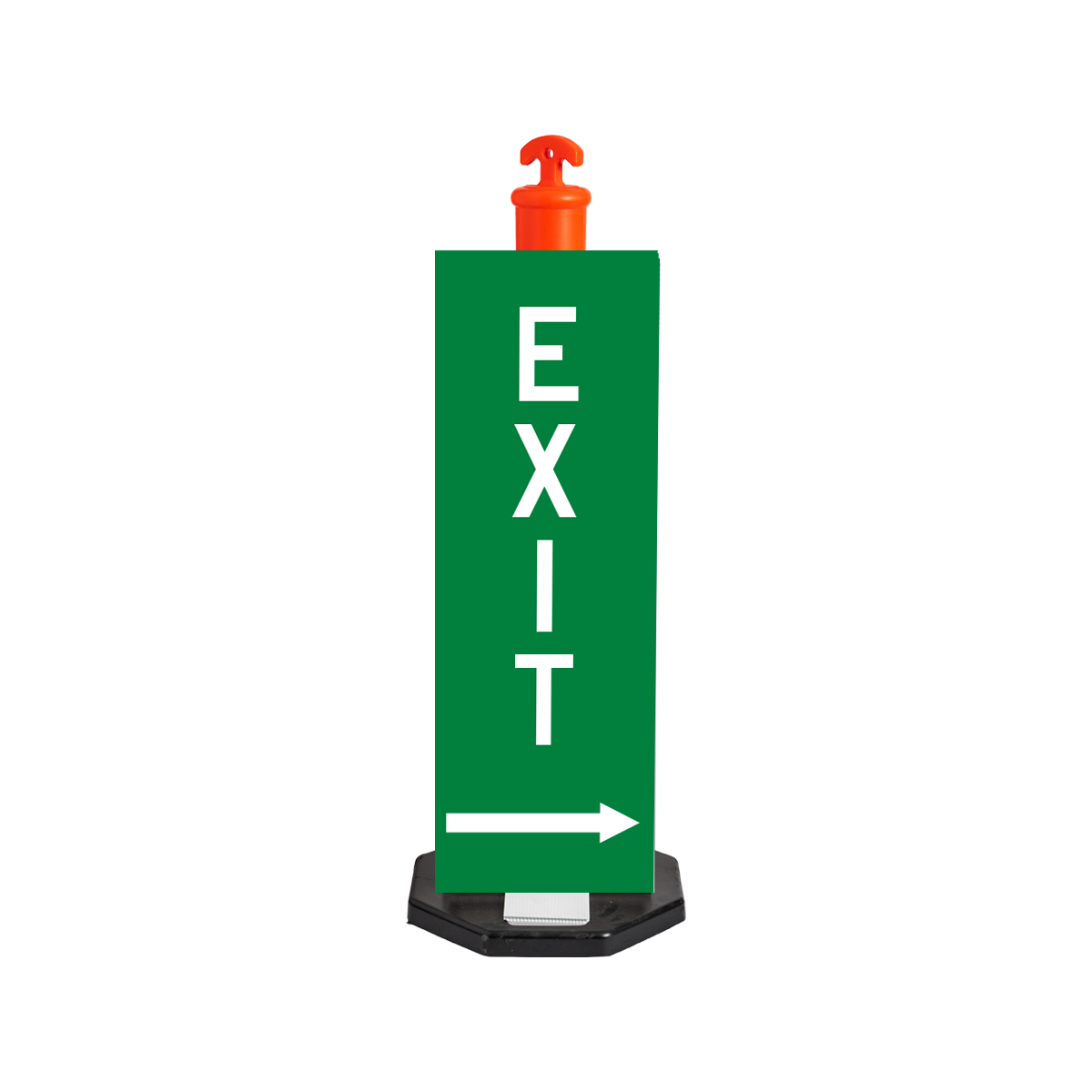 HIVIS Corflute Bollard Sign - Exit