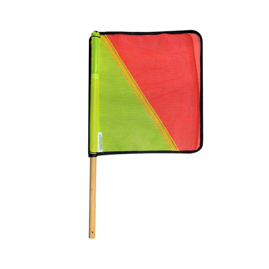 Orange/Yellow Flag With Dowel Handle