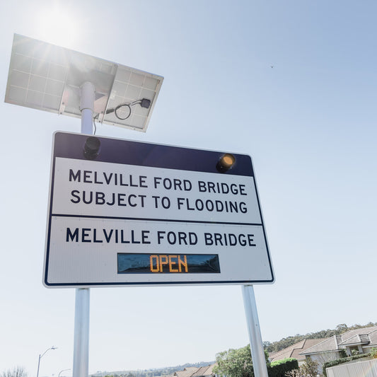 Flood Warning LED Sign