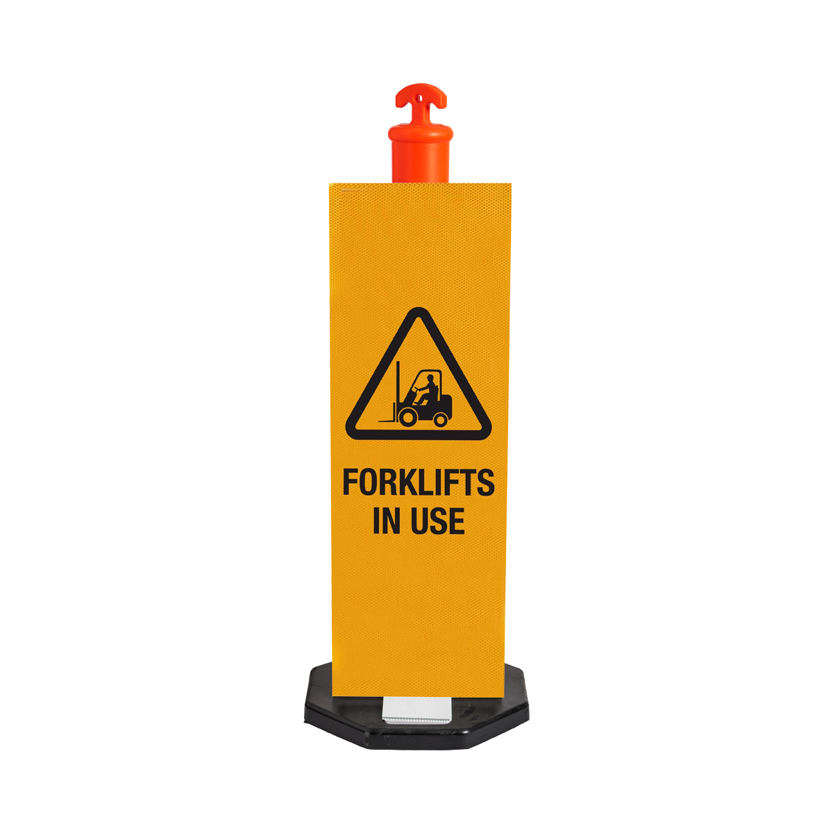 HIVIS Corflute Bollard Sign - Forklifts In Use