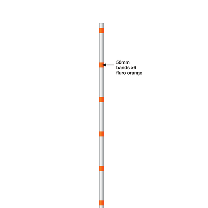 Delineator Post with Fluro Orange Reflector Strips