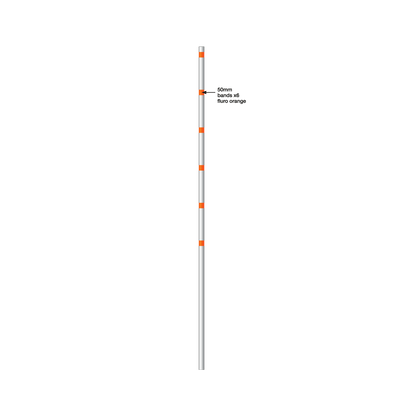 Delineator Post with Fluro Orange Reflector Strips