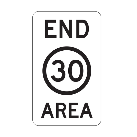 End 30 Area Sign