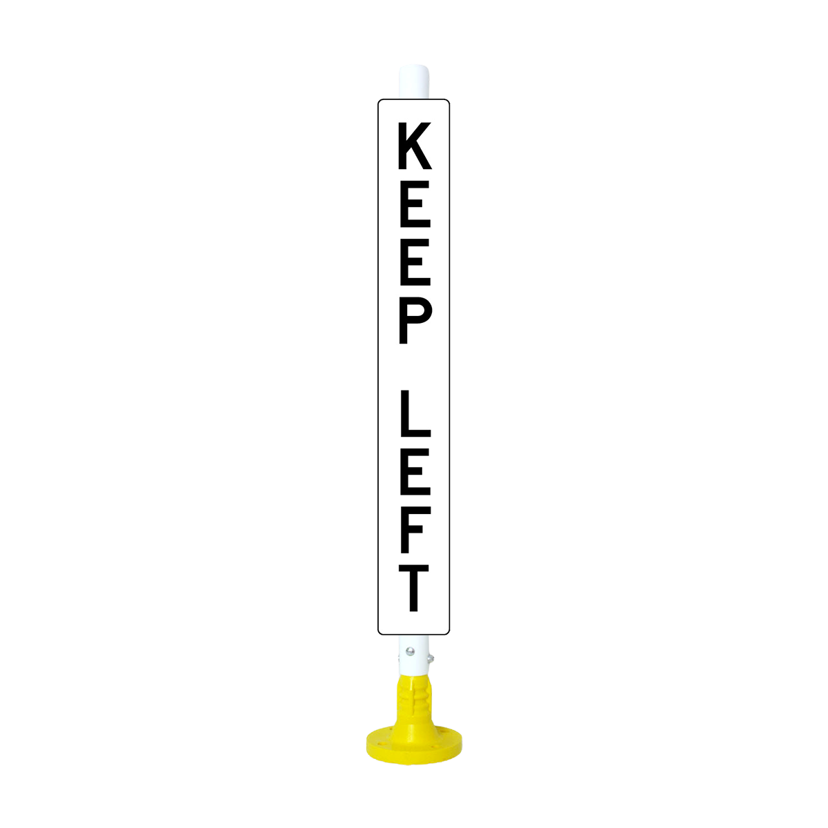 Keep Flt Sign Keep Left Sign on Poly Flex Post
