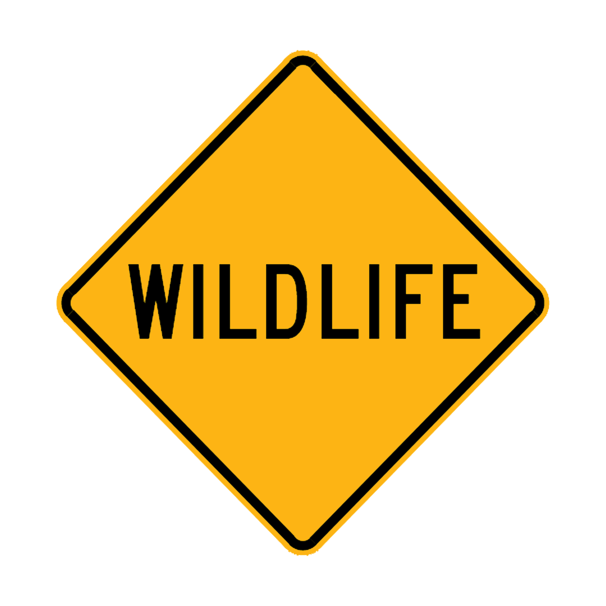 Warning: Wildlife Sign