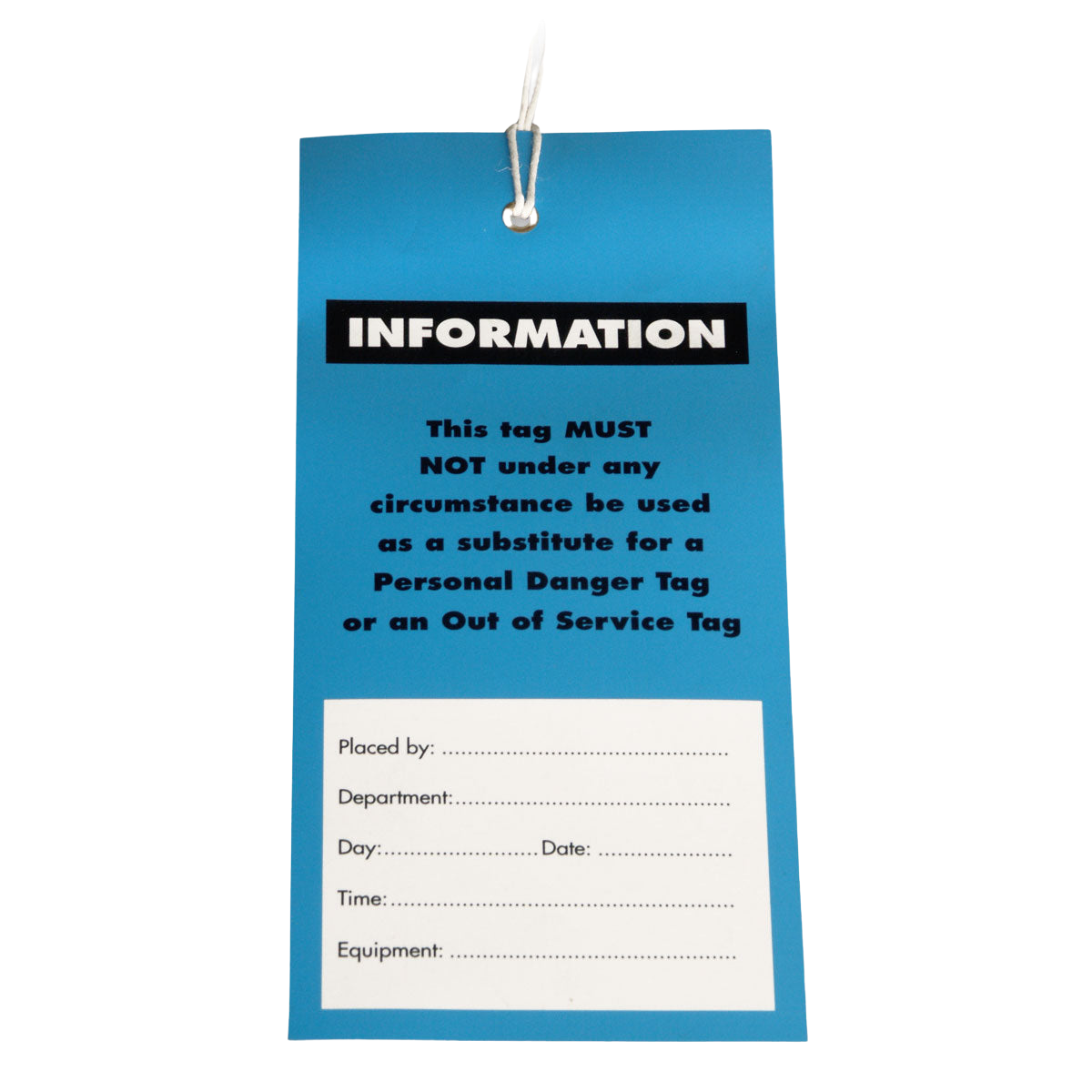 Information Tag 175mm x 80 mm