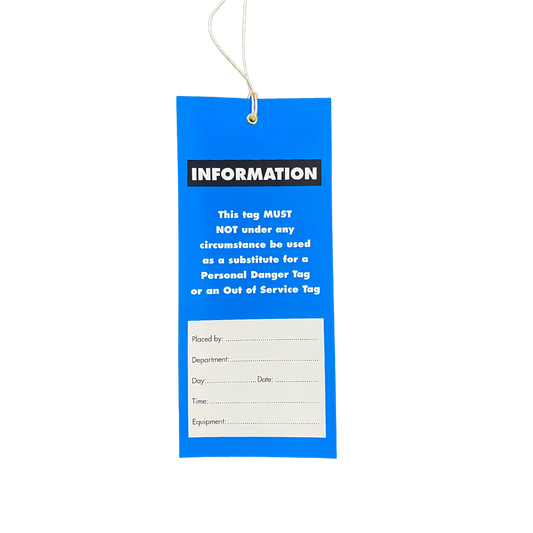 Information Tag 175mm x 80 mm