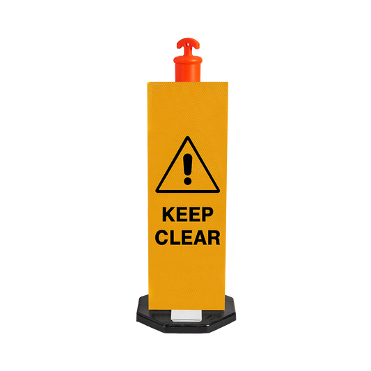HIVIS Corflute Bollard Sign - Keep Clear