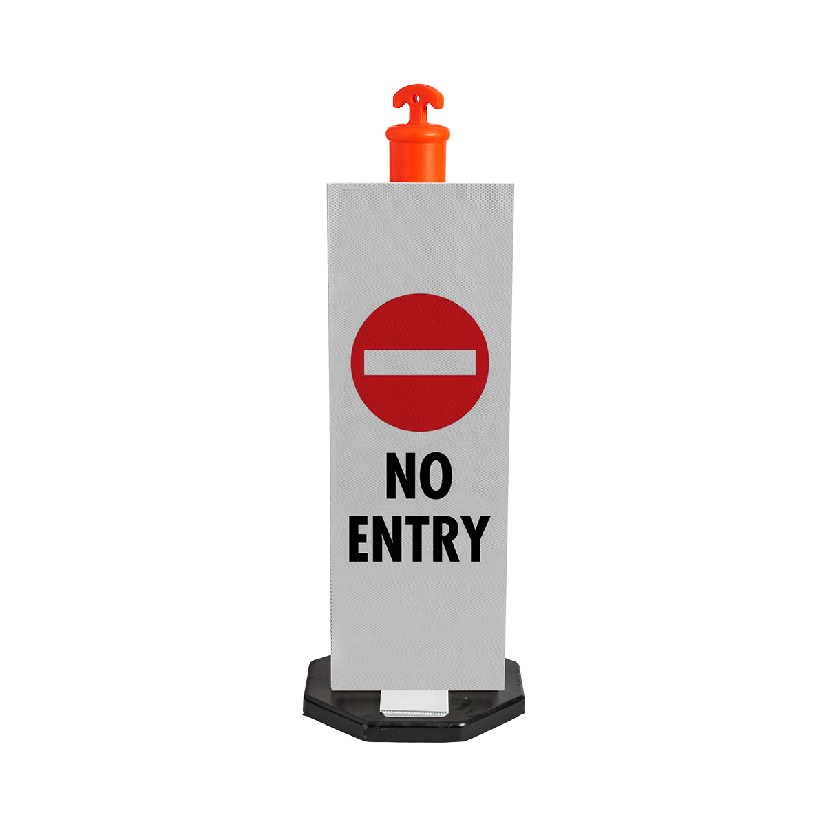 HIVIS Corflute Bollard Sign - No Entry
