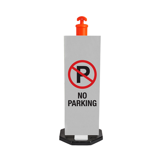 HIVIS Corflute Bollard Sign - No Parking