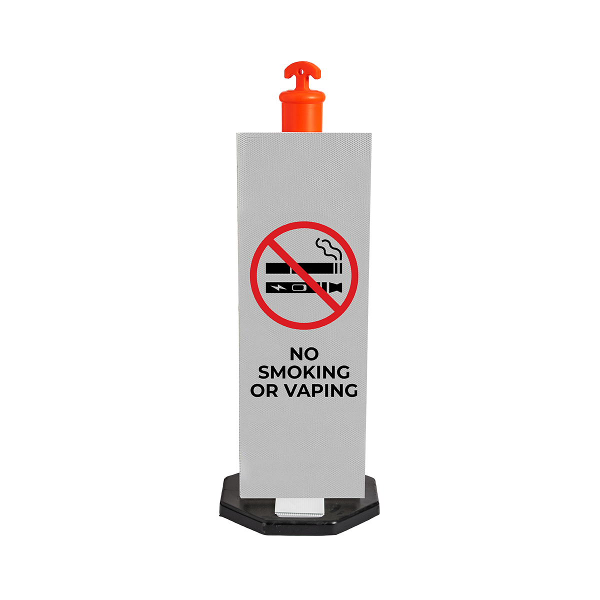 HIVIS Corflute Bollard Sign - No Smoking or Vaping