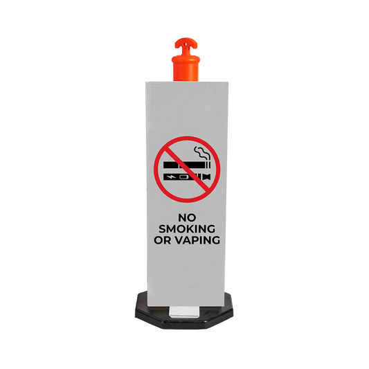 HIVIS Corflute Bollard Sign - No Smoking or Vaping