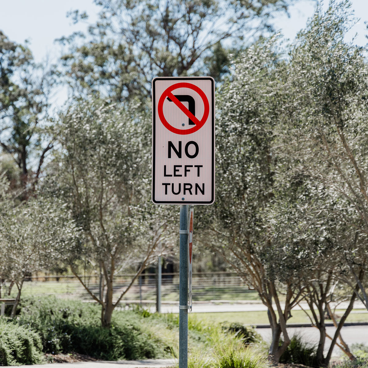 No Left Turn Sign