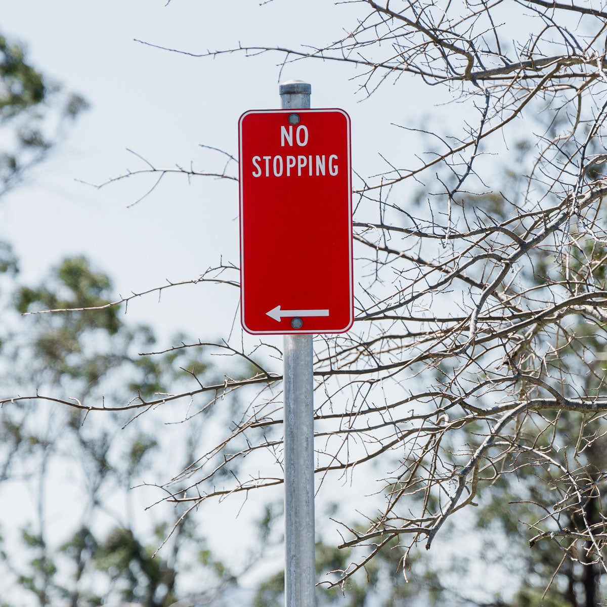 No Stopping Sign Left