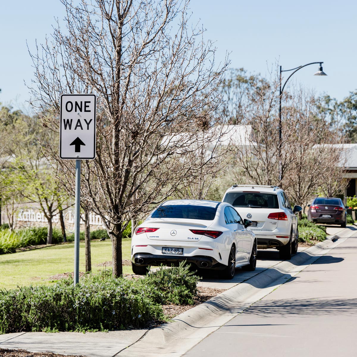 One Way Ahead Arrow Sign