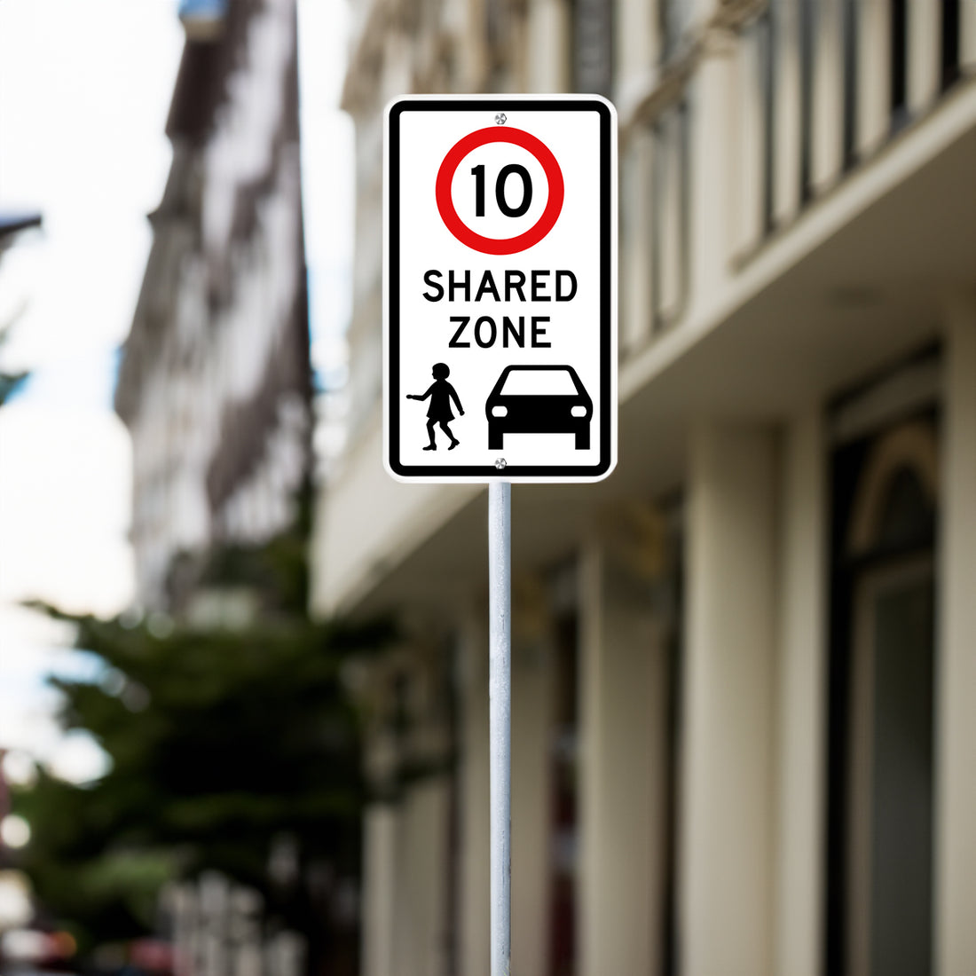 10km Shared Zone Sign – HIVIS