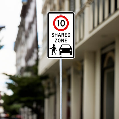 10km Shared Zone Sign