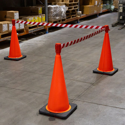 Retractable Barricade To Fit Over Traffic Cone