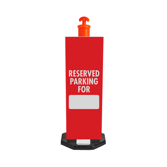 HIVIS Corflute Bollard Sign - Reserved Parking