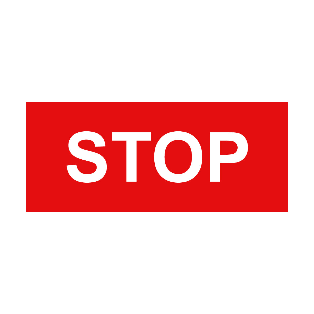 Stop Sign Horizontal, 600x400mm, Cl1 Ref, White On Red