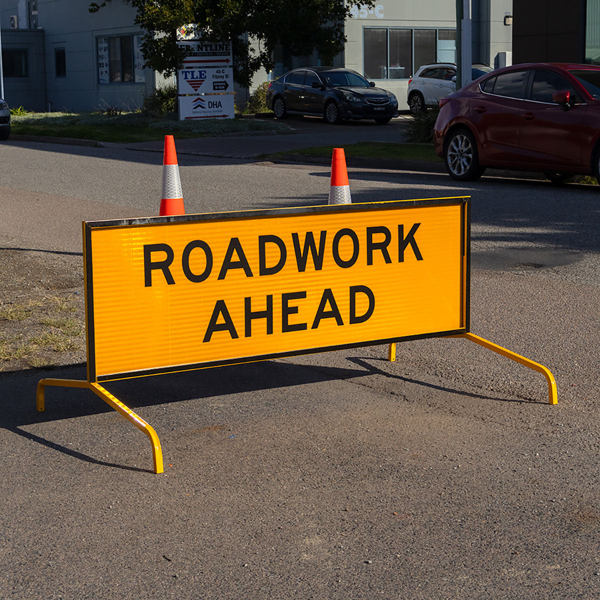 Warning: Roadwork Ahead Sign