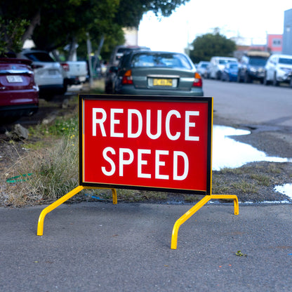 Reduce Speed Sign - Boxed Edge