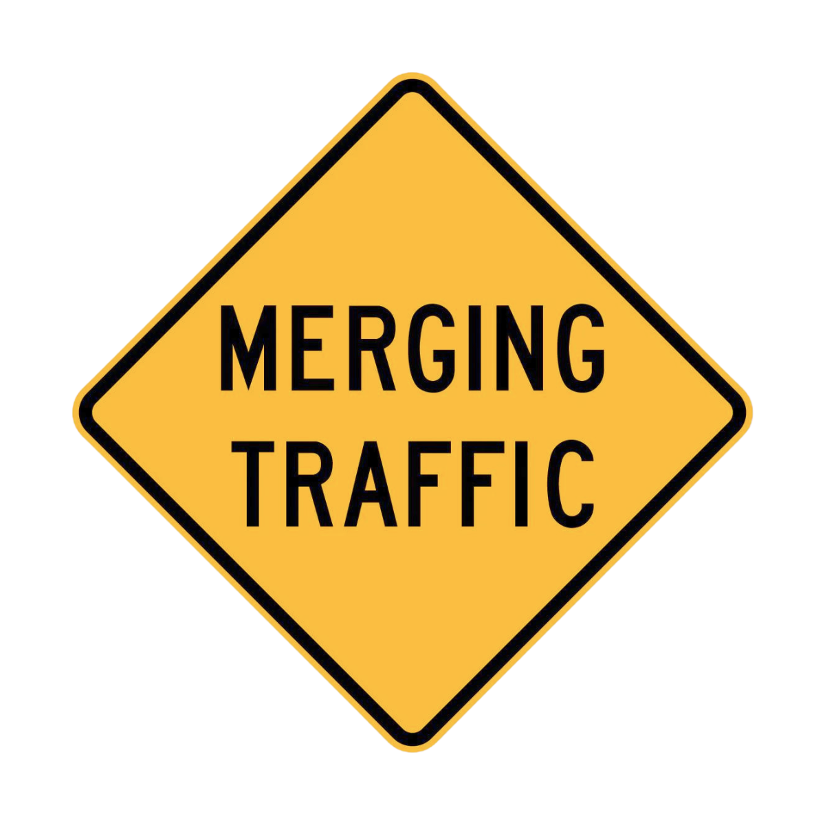 Warning: Merging Traffic Sign