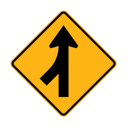 Warning: Merging Traffic Sign