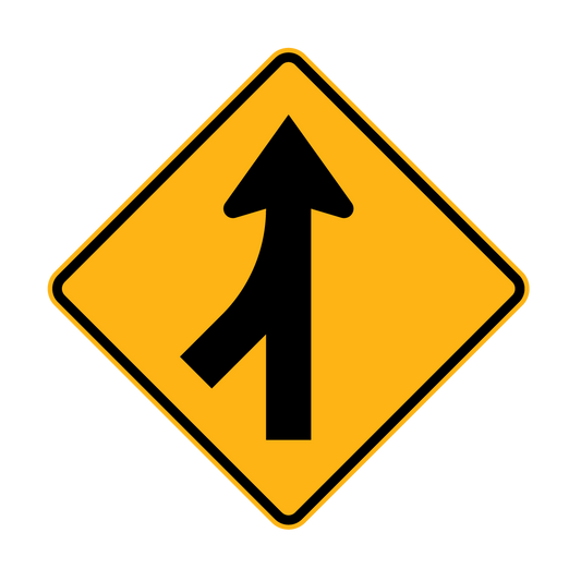 Warning: Merging Traffic Sign