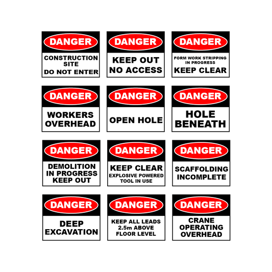 WHS Danger Signage