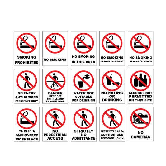 WHS Prohibition Signage