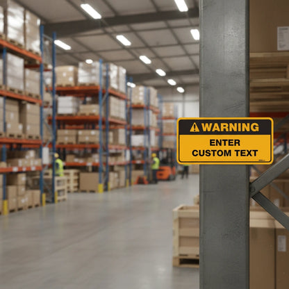 Custom Warning Sign, 225mm x 110mm, Single Text Block