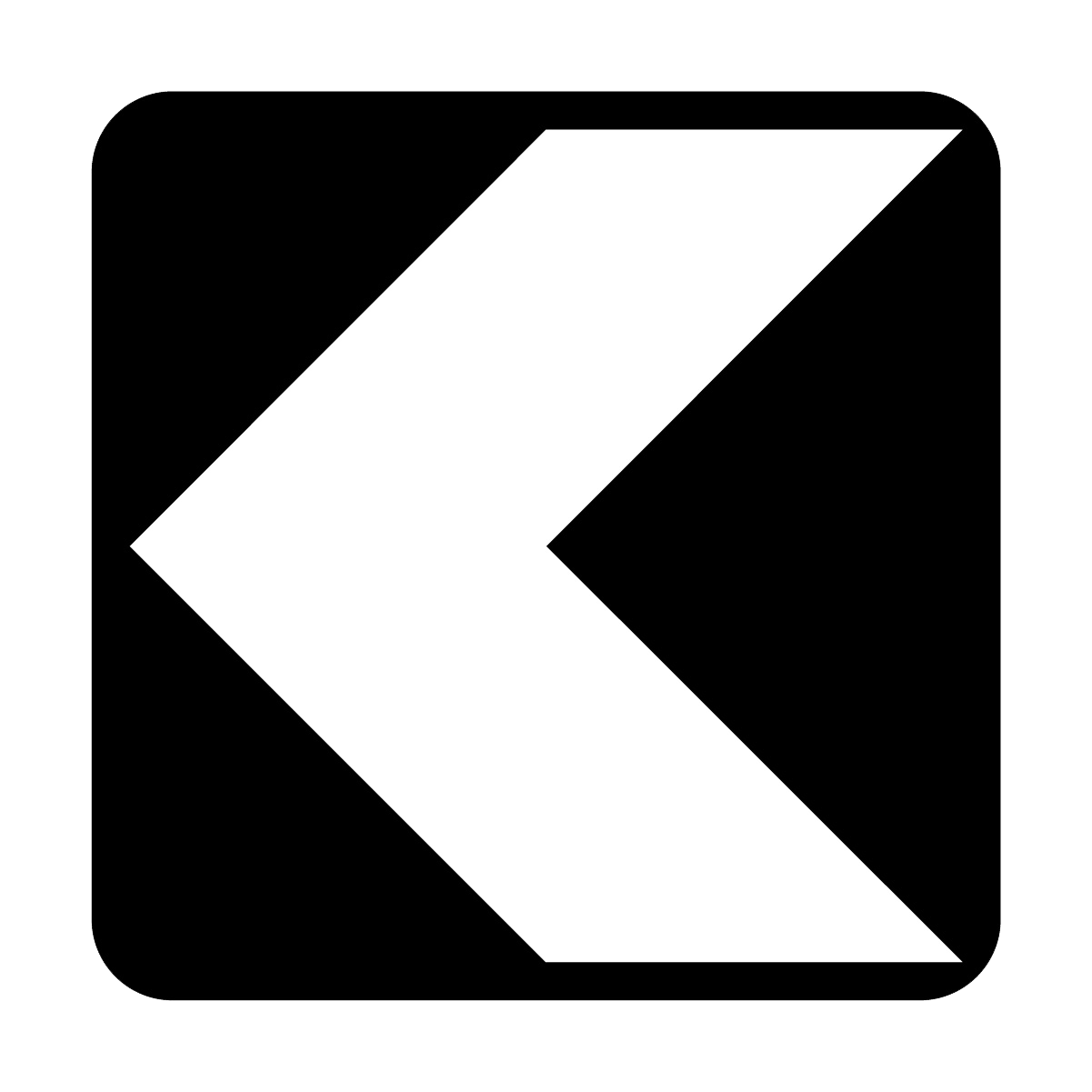 Un-directional Chevron Hazard Marker