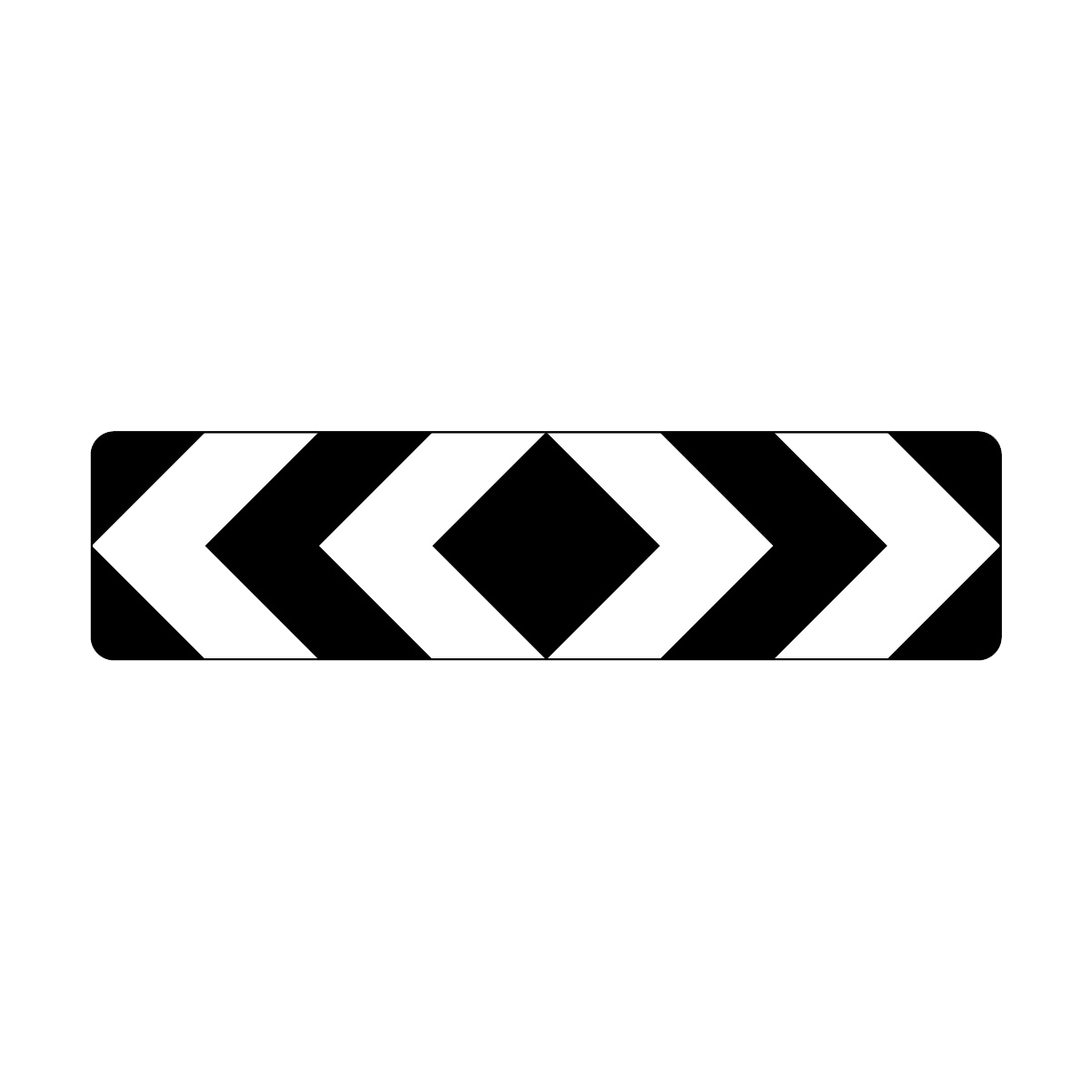 Bi-Directional Chevron Hazard Marker