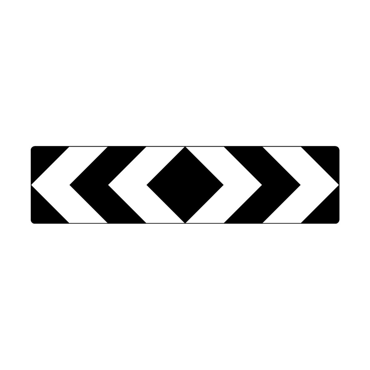 Chevron Sign Sticker Bi-Directional Chevron Hazard Marker