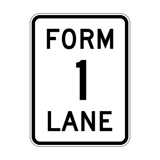 Form 1 Lane Sign